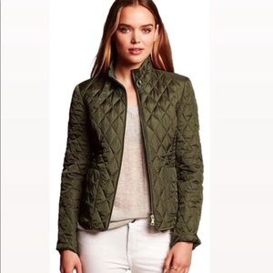 Banana Republic Olive Green Quilted Field Jacket